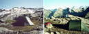 18) Zeltwanderung im Val Bedretto von All'Acqua über Cavagnöö-Braga-Naret nach Airolo 12.-15.8.2001 / Biwakplatz oberhalb Lago Cavagnöö (links) und im Nordgrat des Poncione di Braga (rechts)       