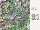 15) Zeltwanderung im Val Bavona Von San Carlo nach Bosco/Gurin auf blau markierten  Alpinwegen, Wanderweg von Bosco-Gurin nach Cevio oder Postauto. Variante: von Grossalp (Bosco/Gurin) nach Cimalmotto und von dort mit Postauto nach Cevio. Schwierigkeit T3 bis T4. Landeskarten 1:25000 Blätter 1271 Basodino und 1291 Bosco/Gurin.             